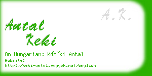 antal keki business card